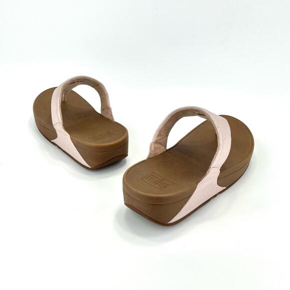 Fitflop Lulu Thong-Toe Sandal/Flip Flop Size 10 Rose Gold Arch Support Cushioned - Picture 15 of 16